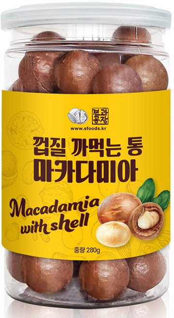 Nuts Factory 帶殼整顆夏威夷豆, 280g, 1罐