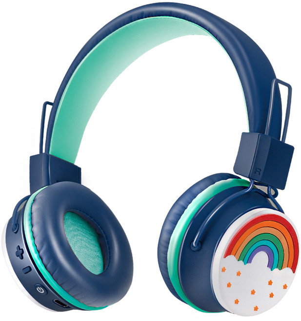 코시 키즈 청력보호 블루투스 헤드셋, 블루, HS4100BT