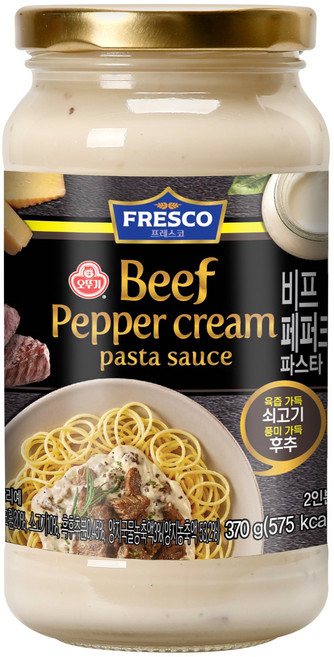 오뚜기 프레스코 비프페퍼크림 파스타소스, 370g, 1개