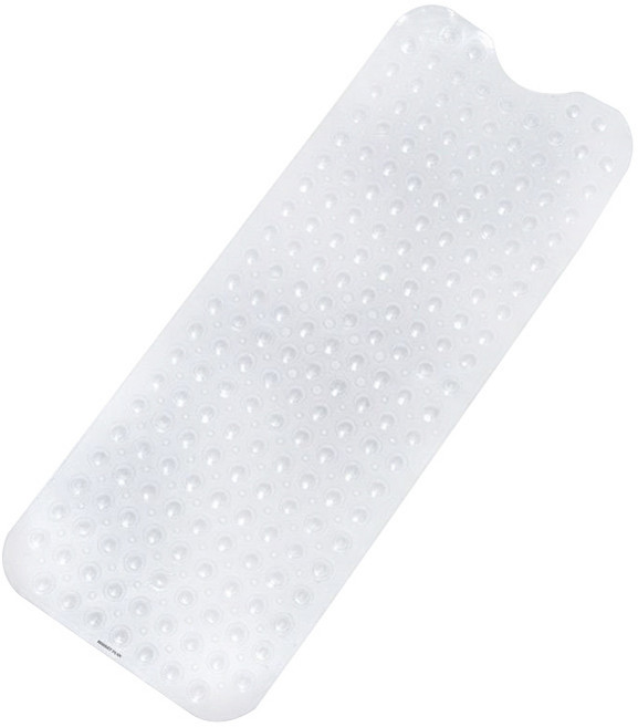 마켓플랜 미끄럼방지 롱 엠보 욕실 매트 100 x 40 cm, 클리어, 1개