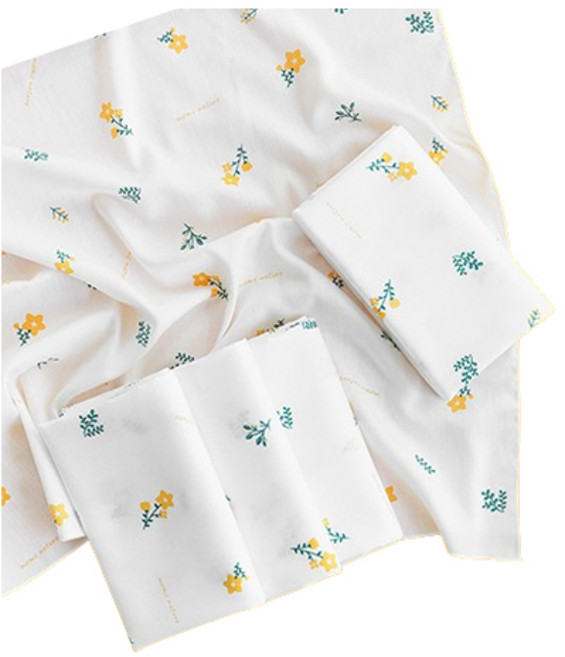 맘스네이처 밤부 대나무 아기 신생아 천기저귀, 플라워, 5개