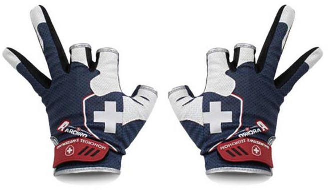 몽크로스 마이크로 스킨헤드 3컷 낚시장갑 양손 세트 GQC-301QNW, 네이비 + 화이트, 1세트