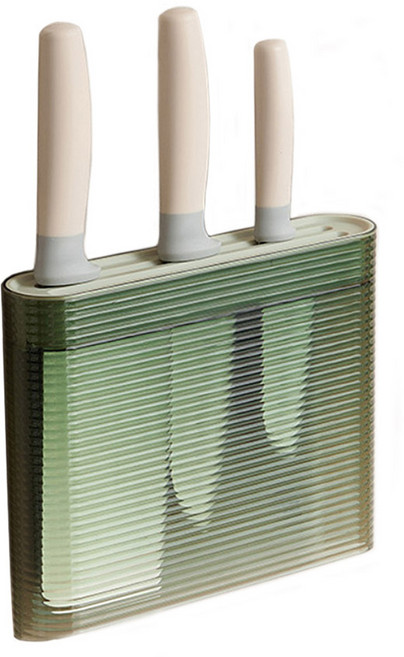 모나코올리브 무타공 반투명 안전 칼꽂이, 그린, 1개