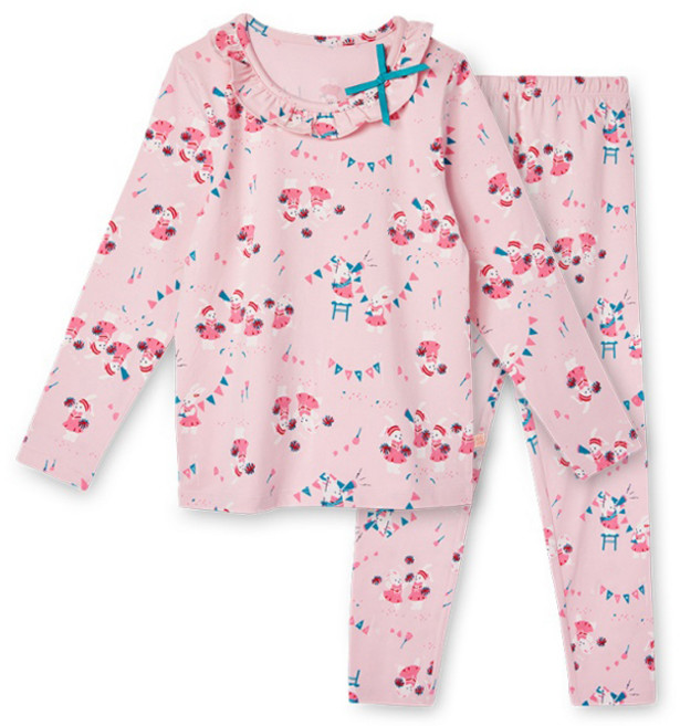 첨이첨이 여아용 HFC 면 9부 상하복 세트 01