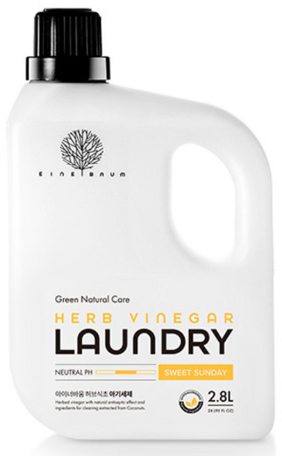 아이너바움 허브식초 아기 세제 스윗선데이, 2.8L, 1개
