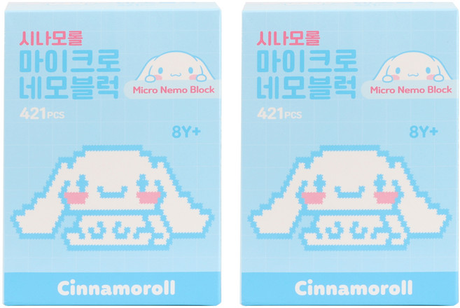 바니랜드 시나모롤 마이크로 네모블럭, 혼합색상, 2개