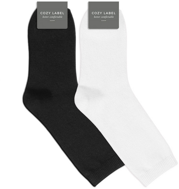 코지라벨 여성용 부드러운 캐시미어 수면 양말 2켤레 세트