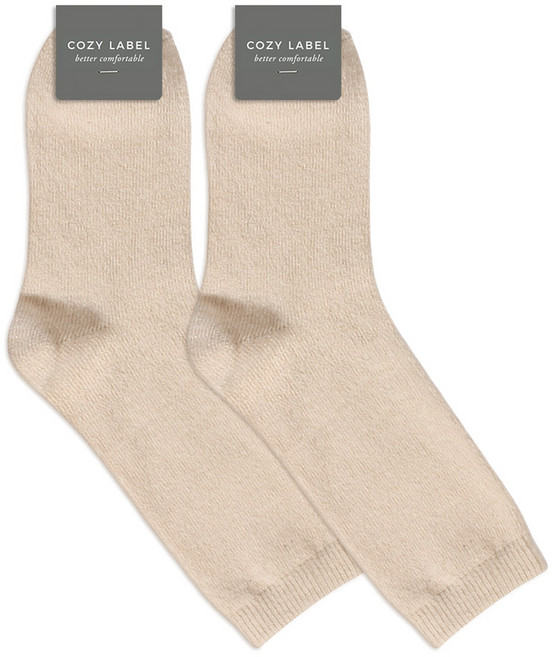 코지라벨 여성용 부드러운 캐시미어 수면 양말 2켤레 세트
