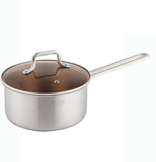 리빙아트 인덕션 케이쿡 포시드 스텐냄비 편수, 18cm, 실버, 1개