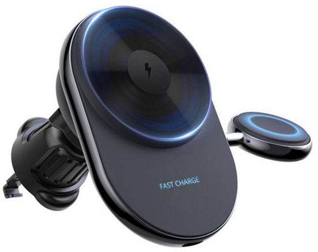 아이플로우 2in1 차량용 맥세이프 애플워치 고속 무선충전기, 혼합색상, S17