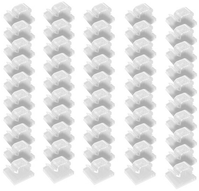 마켓플랜 다용도 선정리 클립, 50개, 투명