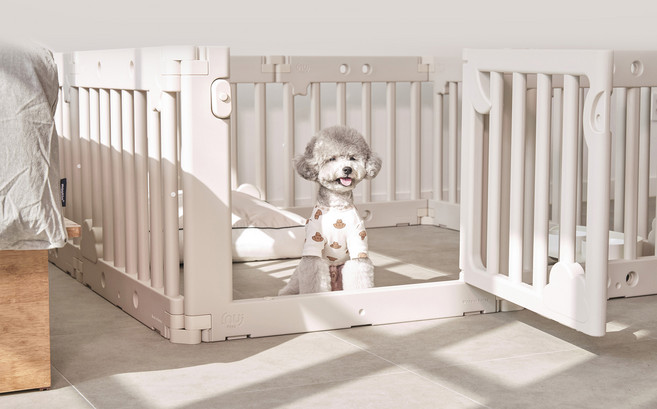 이누이펫 모듈 울타리 6p, 모카베이지, 1세트