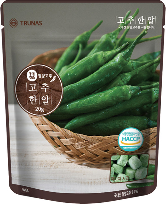 자연한알 간편 양념 고추한알, 20g, 1개