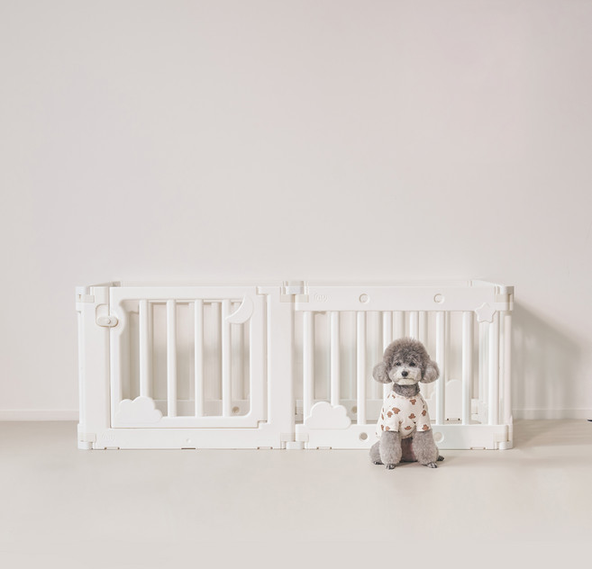 이누이펫 반려동물 모듈 항균 울타리 6p 세트, 퓨어화이트, 1세트