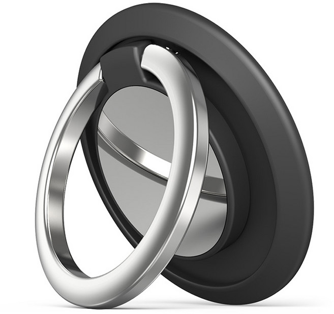 다연경 원형 고리 그립 스마트 톡 링 핸드폰 거치대 JJ510, 블랙, 1개