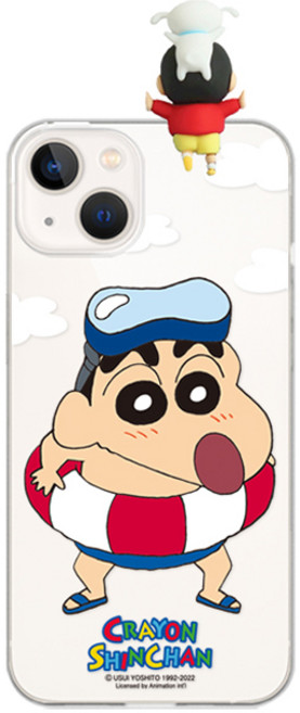 짱구 짱구의 여름방학 피규어 투명 젤리 휴대폰 케이스