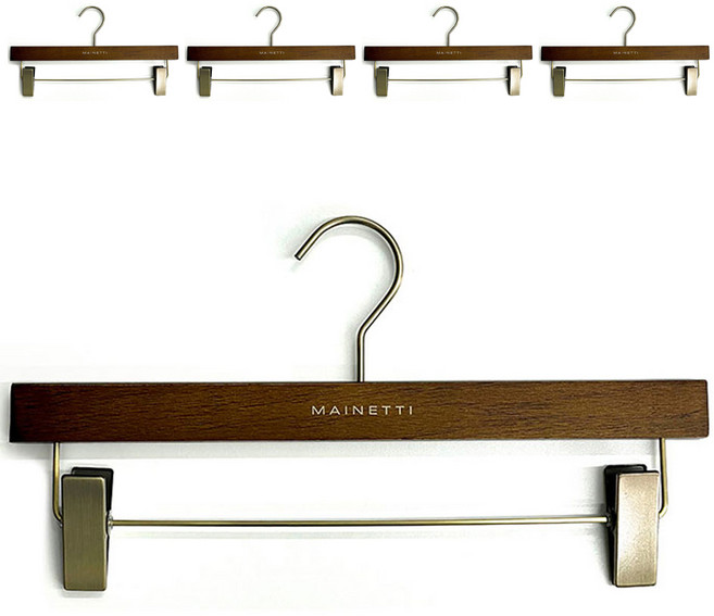 메이네티 고급 애쉬원목 하의 옷걸이, 월넛, 1세트