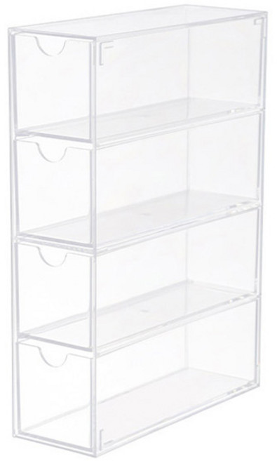 카카스 아크릴 4단 정리함 KN-A4015, 투명, 1개