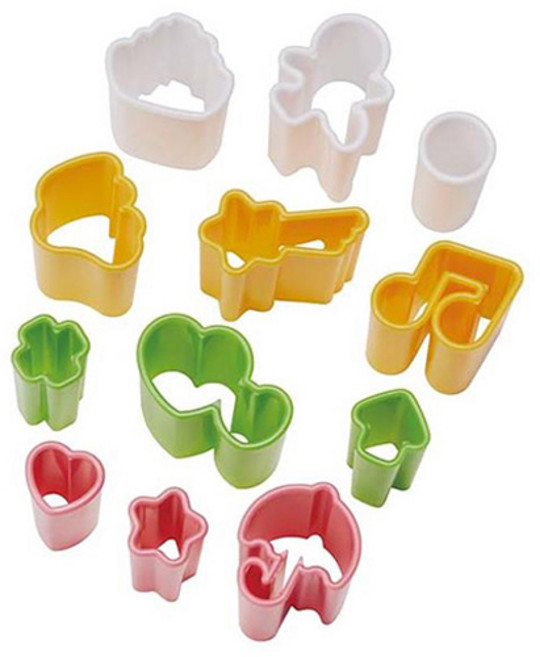 토루네 그림일기 햄 치즈 성형틀 P3597(P2877) 12종 세트, 혼합색상, 1세트