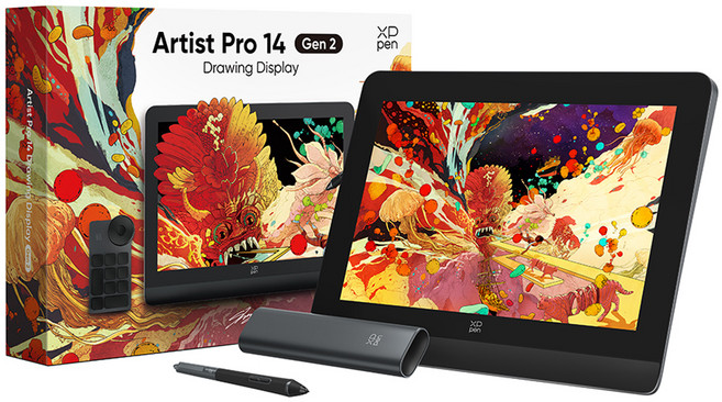 엑스피펜 Artist Pro 14 2세대 액정 타블렛, 블랙 + 그레이, MD140FH