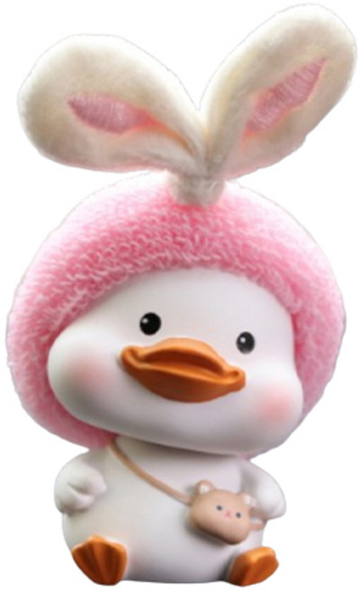 오토크루 노호혼 대시보드 오리 흔들인형 AC-AC01, 토끼머리 흰오리, 1개