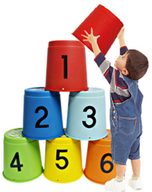 에브리휠 점보 컵쌓기 놀이 6p 세트, 혼합색상, 1세트