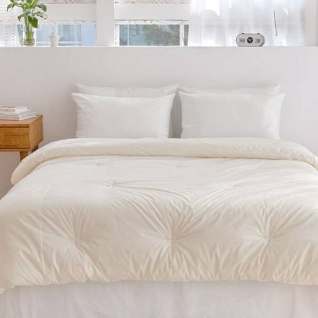 그래이불 국내 제조 순수 유기농 코튼 워셔블울 양모 호텔 이불