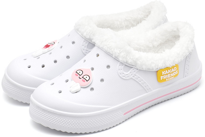 카카오프렌즈 아동용 바운스 털 실내화 기쁨어피치