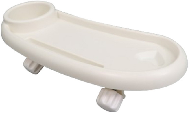 씨투엠뉴 휴대용 유모차 식판 트레이, 화이트, 1개