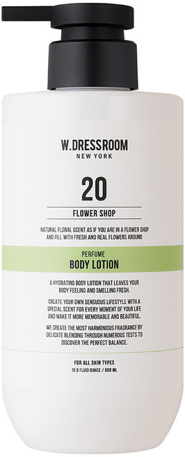 더블유드레스룸 퍼퓸 바디로션 20 플라워샵, 500ml, 1개