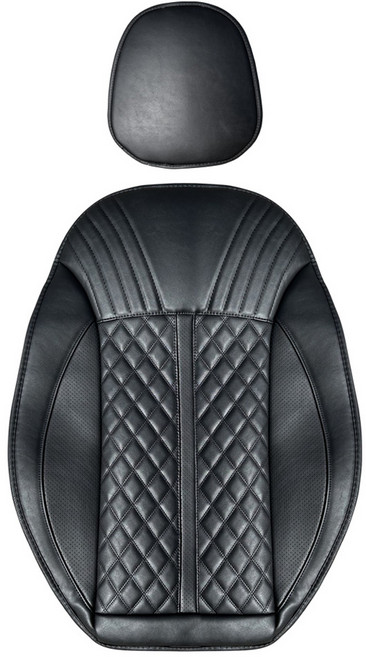 마스타 차량 인테리어용품 등받이 시트 헤드레스트 세트, 블랙, 1세트