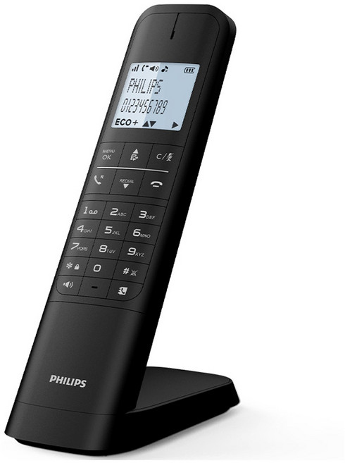 필립스 1.7GHz 디지털 무선 전화기 M470, M470 (블랙)