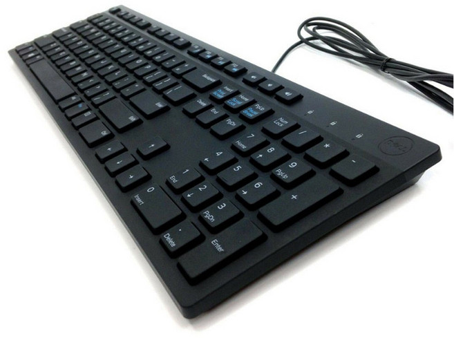 델 한영자판 유선키보드, 블랙, KB216t1
