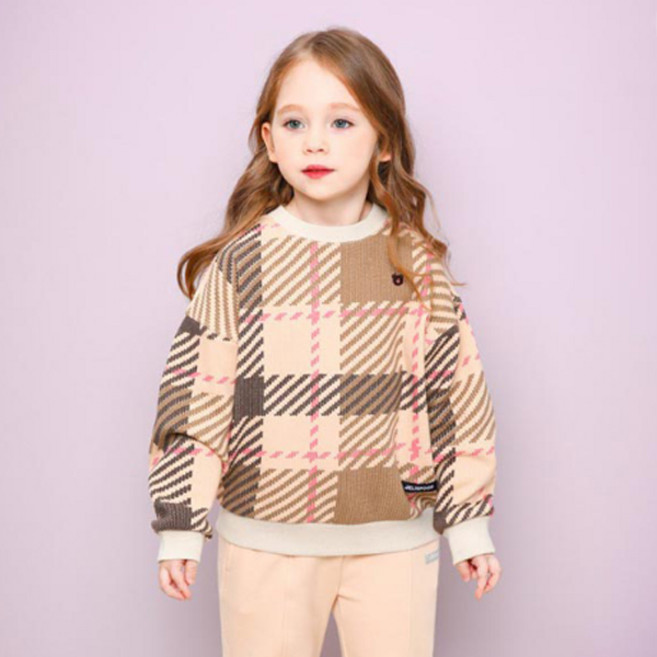 젤리스푼 아동용 New 스퀘어 배색 왕기모 보온 티셔츠