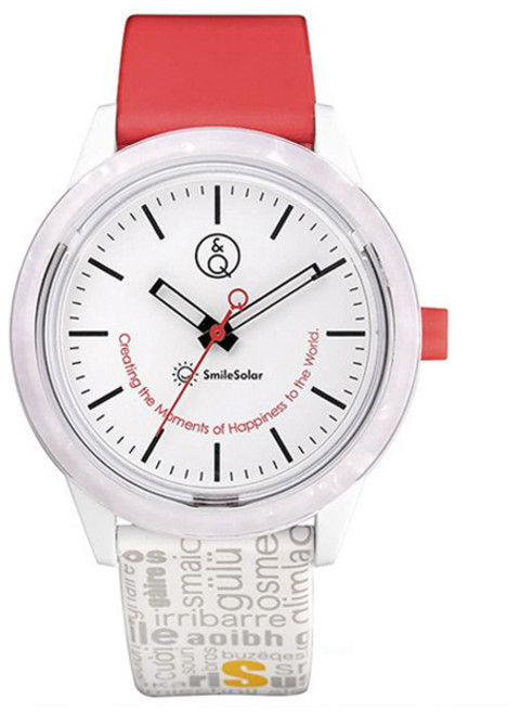 큐앤큐 스마일솔라 태양전지 10bar방수 아날로그 시계