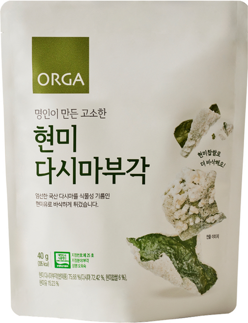 올가홀푸드 현미 다시마부각, 40g, 1개