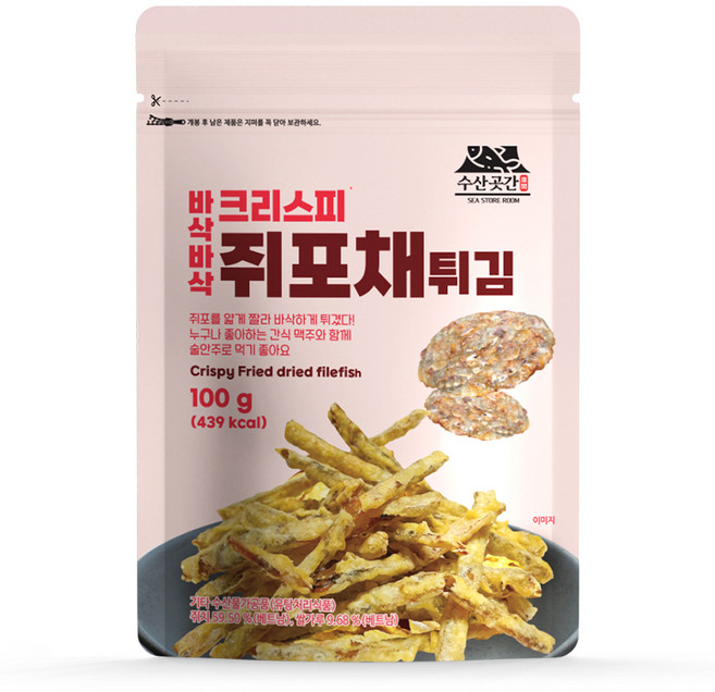 수산곳간 바삭바삭 크리스피 쥐포채 튀김, 100g, 1개
