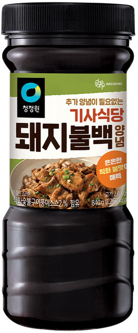 청정원 기사식당 돼지불백양념, 840g, 1개