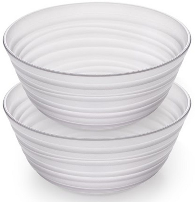 나인웨어 퓨어 미디엄 샐러드볼, 투명, 2개