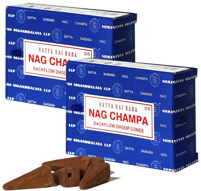 나그참파코리아 백플로우 인센스 콘 2p, 죽향