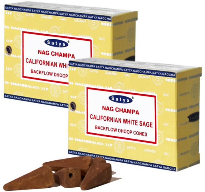 나그참파코리아 백플로우 인센스 콘 2p, 캘리포니아 화이트세이지