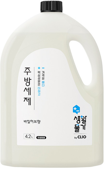 크리오 생활물가 주방세제 바질허브향, 4.2L, 1개