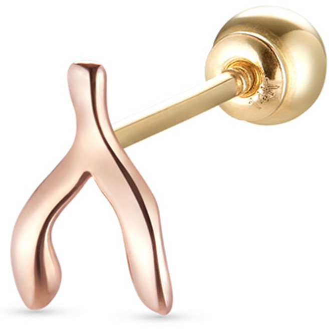 도로시 여성용 14k 쿠잉쿠잉 위시컬렉션 위시본 피어싱