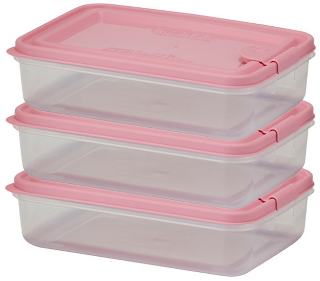 씨밀렉스 심플톡 냉장고 정리 반찬 쿡밥 사각 전자레인지 용기 중 600ml, 3개, 1개