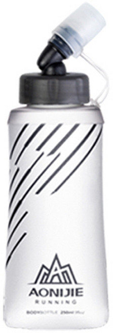 오니지 소프트 플라스크 물병 SD21, 블랙 + 화이트, 250ml, 1개