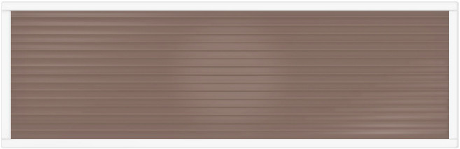 타공판닷컴 클리어 아일랜드 폴리카보네이트 파티션 가로 1000 x 120 x 300 mm, 화이트(프레임), 브라운(패널)