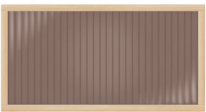 타공판닷컴 클리어 아일랜드 폴리카보네이트 파티션 세로 600 x 120 x 300 mm, 네추럴 + 브라운