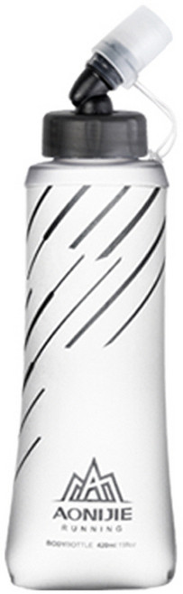 오니지 소프트 플라스크 물통 SD21, 블랙 + 화이트, 420ml, 1개