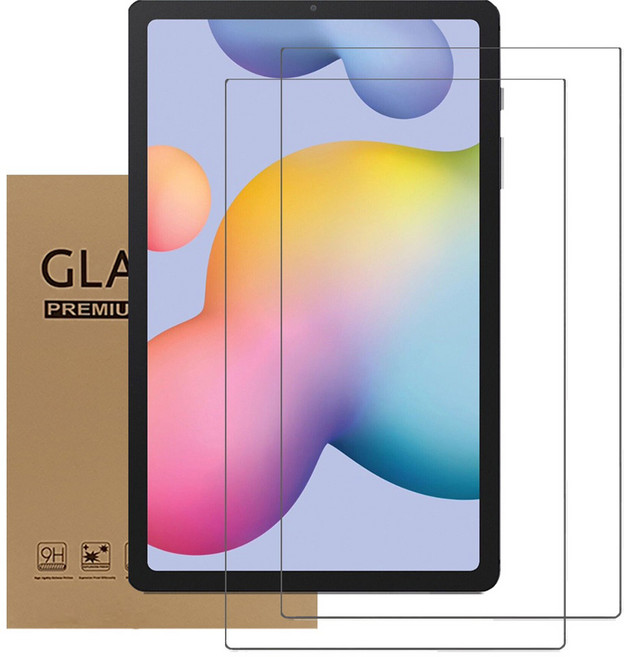 아네스 태블릿PC 9H 고경도 풀커버 강화유리 액정보호필름 2p 세트, 투명, 1세트