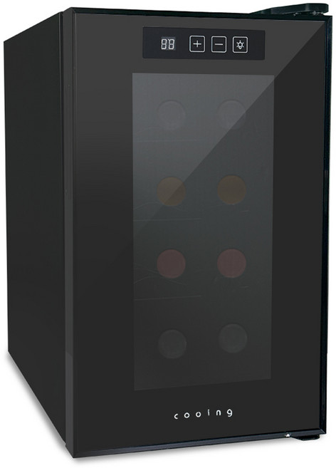 쿠잉전자 미니 소형 와인셀러 자가설치 8병, 블랙, WC-08MB